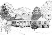 Cottage Style House Plan - 3 Beds 2 Baths 1616 Sq/Ft Plan #36-279 