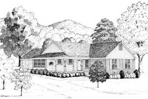 Cottage Exterior - Front Elevation Plan #36-279