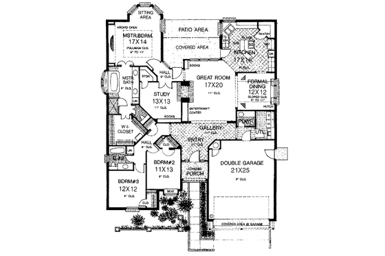 Floor Plan - Main Floor for European House Plan #310-814 - 3 bed, 2.5 bath