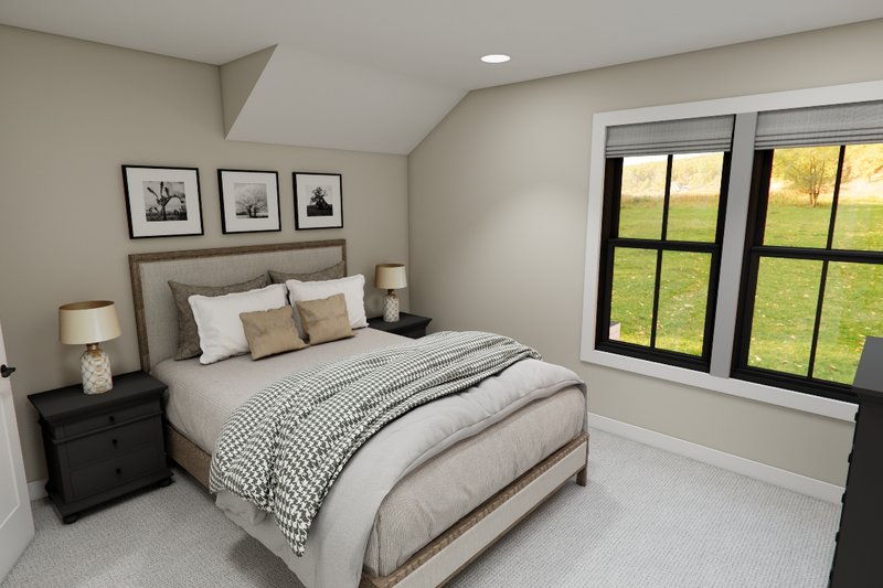 House Blueprint - Interior - Bedroom 2 for Bungalow House Plan #51-1375 - 4 bed, 3.5 bath
