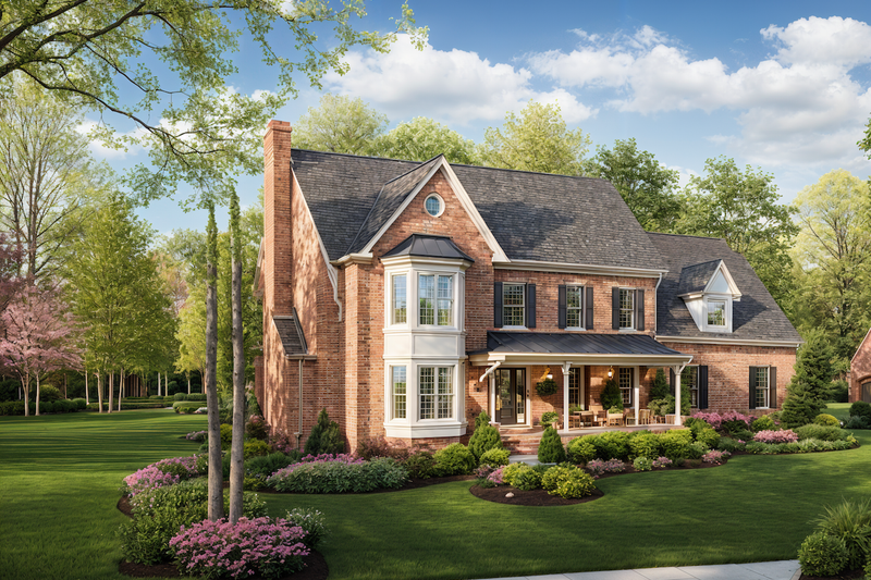 Architectural House Design - Traditional Exterior - Front Elevation Plan #30-205