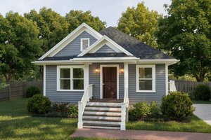 Architectural House Design - Exterior - Front Elevation for Cottage House Plan #79-114 - 3 bed, 2 bath