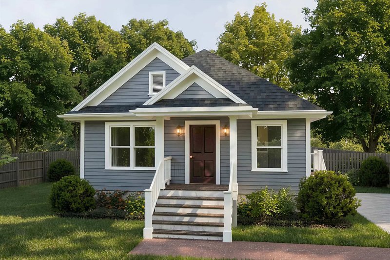 House Design - Exterior - Front Elevation 2 for Cottage House Plan #79-114 - 3 bed, 2 bath