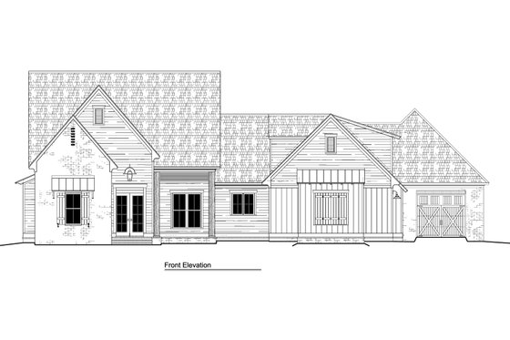 Exterior - Front Elevation 3 for Farmhouse House Plan #1081-16 - 3 bed, 3 bath