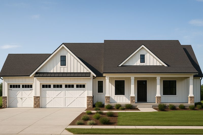 Architectural House Design - Farmhouse Exterior - Front Elevation Plan #112-310