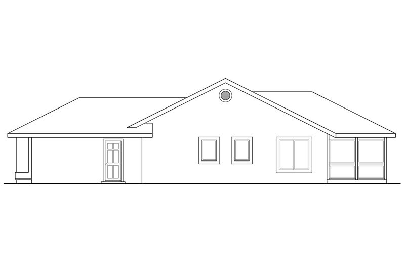 Home Plan - Exterior - Other Elevation 1 for Mediterranean House Plan #124-255 - 3 bed, 2 bath