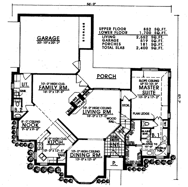 Dream House Plan - European Floor Plan - Main Floor Plan #40-259
