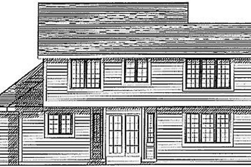 Dream House Plan - Exterior - Rear Elevation for Traditional House Plan #70-226 - 3 bed, 2.5 bath