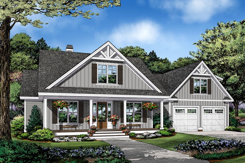 Dream House Plan - Craftsman Exterior - Front Elevation Plan #929-1123