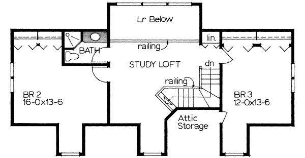 Country Floor Plan - Upper Floor Plan #126-102