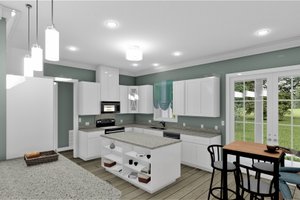 Interior - Kitchen 1 for Farmhouse House Plan #44-250 - 3 bed, 2 bath