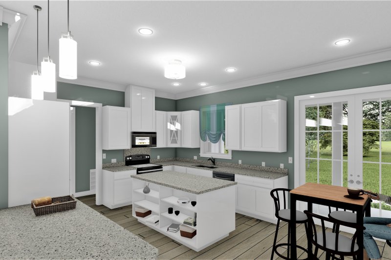 Home Plan - Interior - Kitchen 1 for Farmhouse House Plan #44-250 - 3 bed, 2 bath