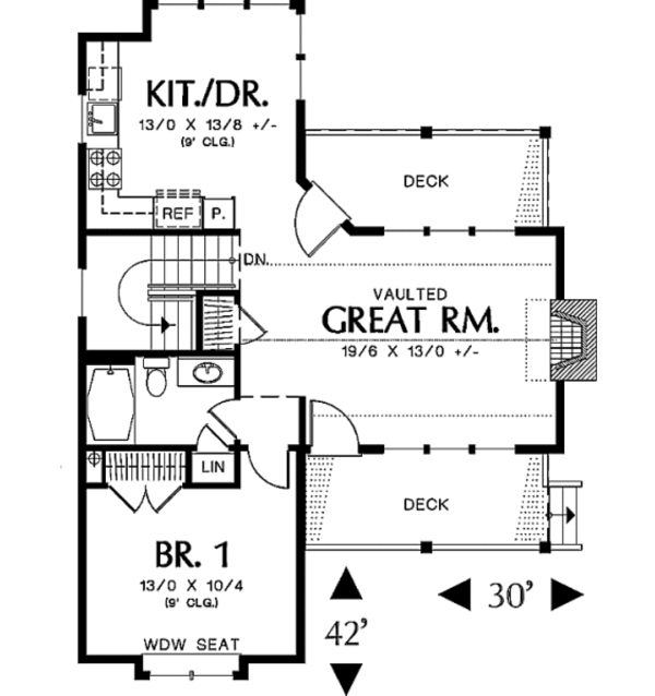 Home Plan - Farmhouse Floor Plan - Main Floor Plan #48-276