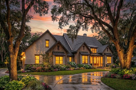 Exterior - Front Elevation 3 for Farmhouse House Plan #120-297 - 4 bed, 3.5 bath