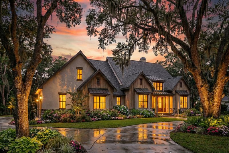 House Design - Exterior - Front Elevation 3 for Farmhouse House Plan #120-297 - 4 bed, 3.5 bath
