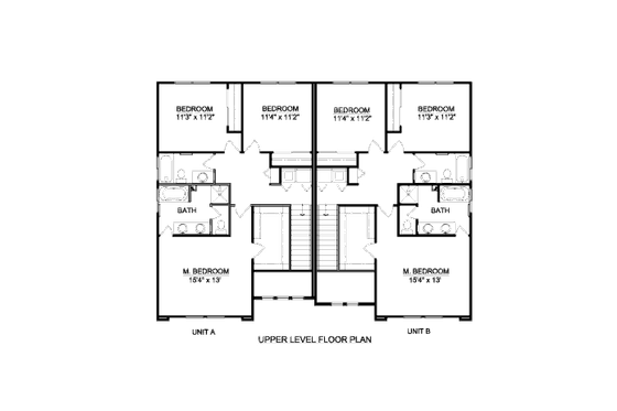 Floor Plan - Upper Floor 1 for Traditional House Plan #116-284 - 3 bed, 2.5 bath