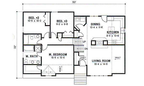 Traditional Floor Plan - Main Floor Plan #67-662