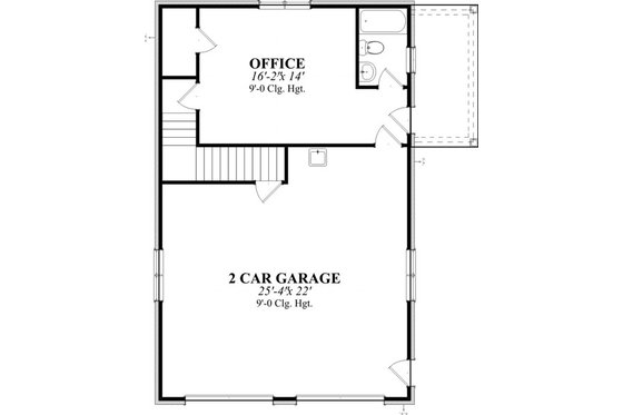 Floor Plan - Main Floor for Traditional House Plan #63-331, 1 bath