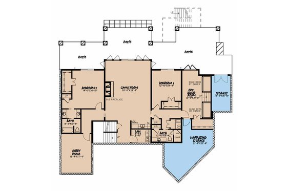Floor Plan - Upper Floor for Craftsman House Plan #923-43 - 4 bed, 4.5 bath