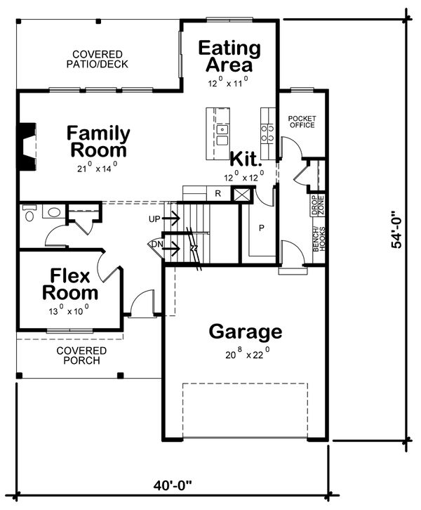 Dream House Plan - Traditional Floor Plan - Main Floor Plan #20-2397