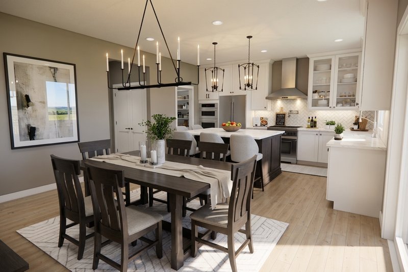 House Plan Design - Interior - Dining Room for Craftsman House Plan #51-1521 - 4 bed, 2.5 bath