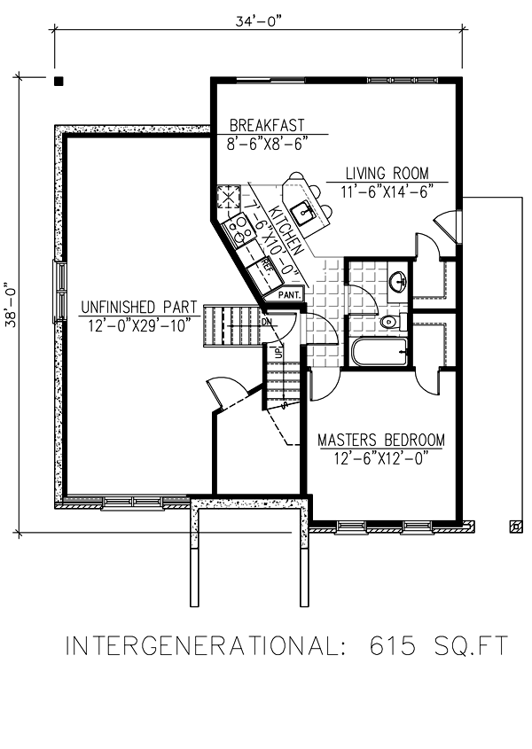 Floor Plan - Lower Floor Plan #138-375