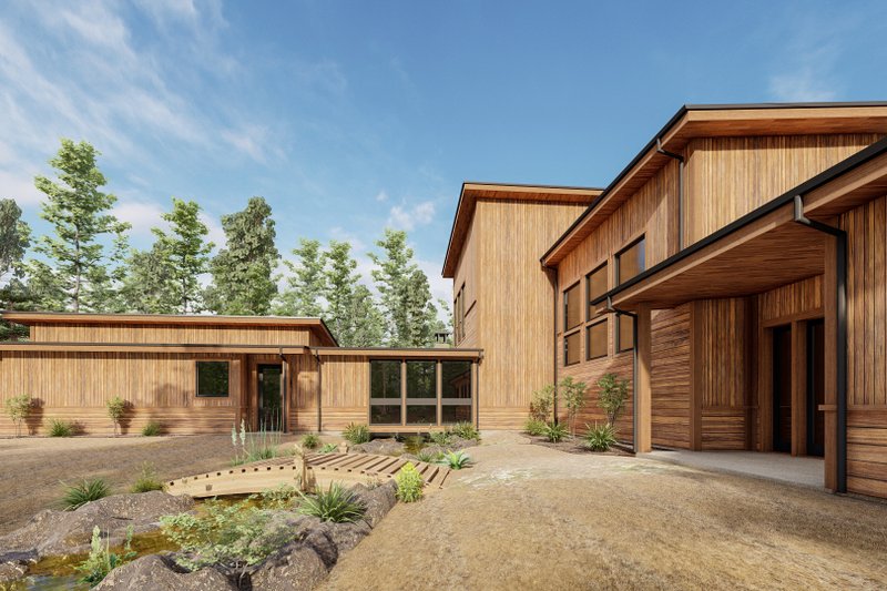 House Design - Exterior - Other Elevation 4 for Modern House Plan #1092-59 - 3 bed, 3.5 bath