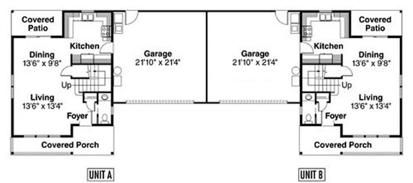 Craftsman Floor Plan - Main Floor Plan #124-811