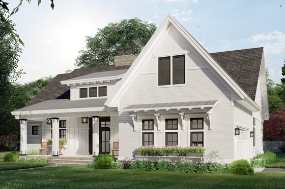 Exterior - Front Elevation 4 for Farmhouse House Plan #51-1169 - 3 bed, 2 bath
