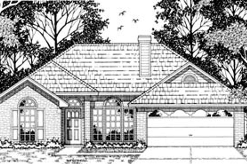 Traditional Style House Plan - 3 Beds 2 Baths 1308 Sq/Ft Plan #42-151