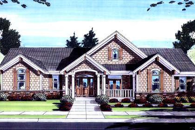 Bungalow Style House Plan - 3 Beds 2 Baths 1940 Sq/Ft Plan #46-420