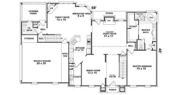 European Floor Plan - Main Floor Plan #81-316