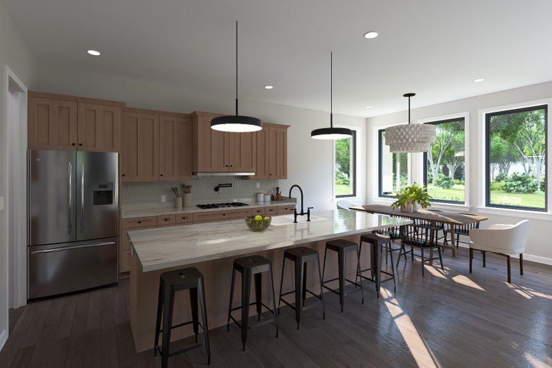 House Blueprint - Interior - Kitchen 4 for European House Plan #1060-443 - 3 bed, 2 bath