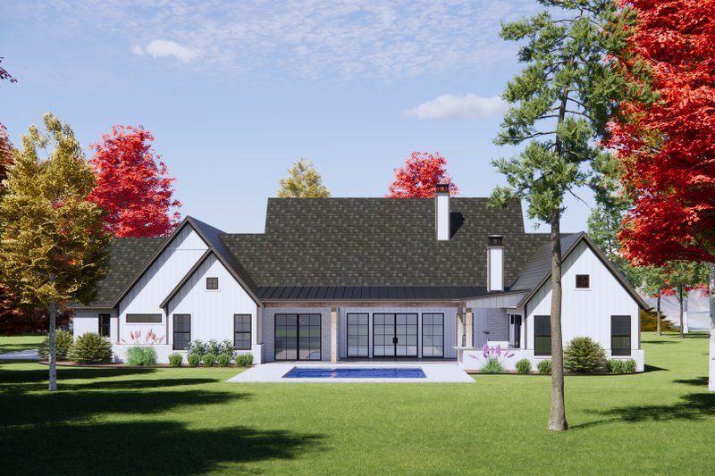 House Plan Design - Exterior - Rear Elevation for Farmhouse House Plan #1096-38 - 4 bed, 3.5 bath