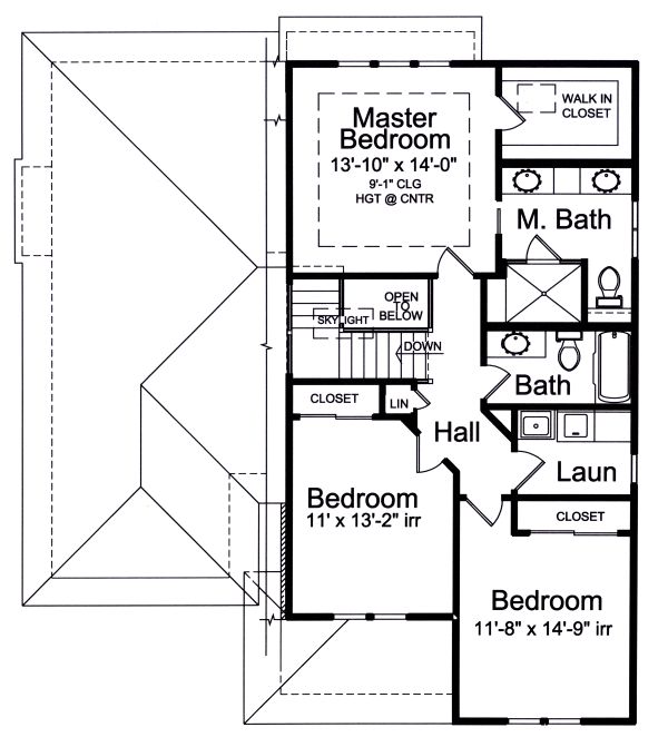 Architectural House Design - Contemporary Floor Plan - Upper Floor Plan #46-893