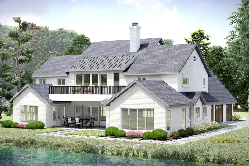 Dream House Plan - Exterior - Rear Elevation for Colonial House Plan #932-1147 - 4 bed, 4.5 bath