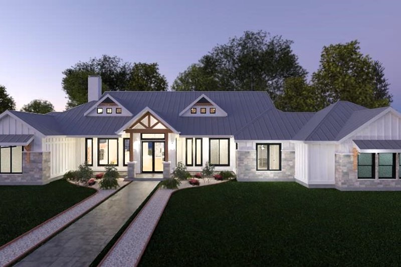 House Design - Exterior - Front Elevation 4 for Farmhouse House Plan #1104-1 - 4 bed, 2.5 bath
