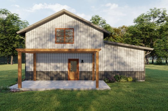 Exterior - Rear Elevation for Farmhouse House Plan #1092-5 - 3 bed, 3.5 bath