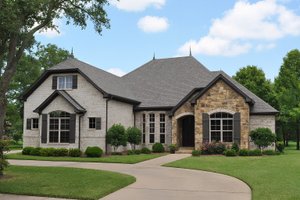 European Exterior - Front Elevation Plan #923-59