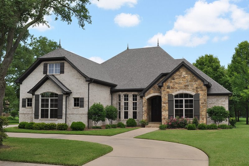 Home Plan - European Exterior - Front Elevation Plan #923-59