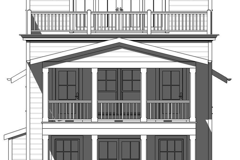 Dream House Plan - Exterior - Front Elevation 3 for Beach House Plan #901-165 - 5 bed, 3.5 bath