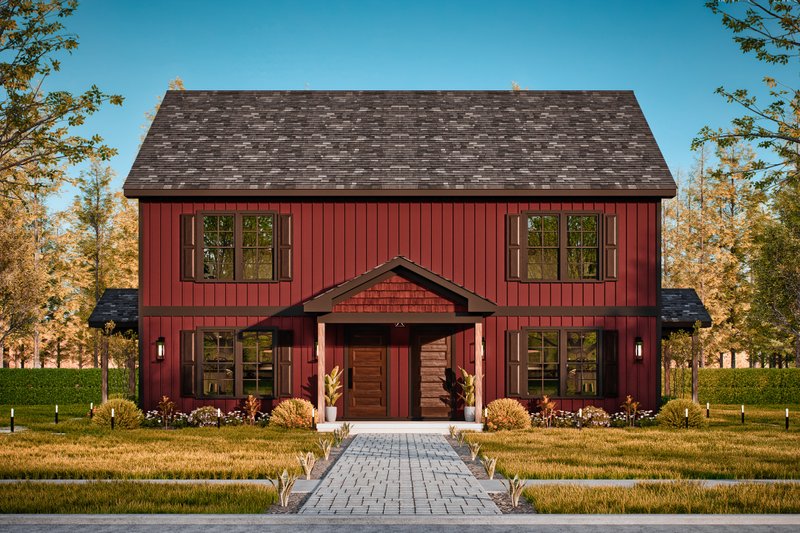 House Blueprint - Exterior - Front Elevation 4 for Bungalow House Plan #54-601 - 6 bed, 6 bath