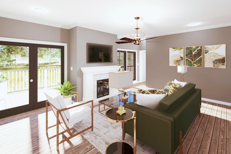 House Plan Design - Interior - Family Room 1 for Farmhouse House Plan #44-289 - 3 bed, 2 bath