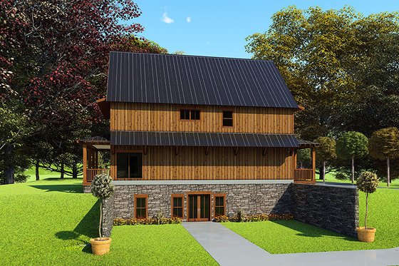 Exterior - Other Elevation 2 for Craftsman House Plan #923-163 - 5 bed, 3.5 bath