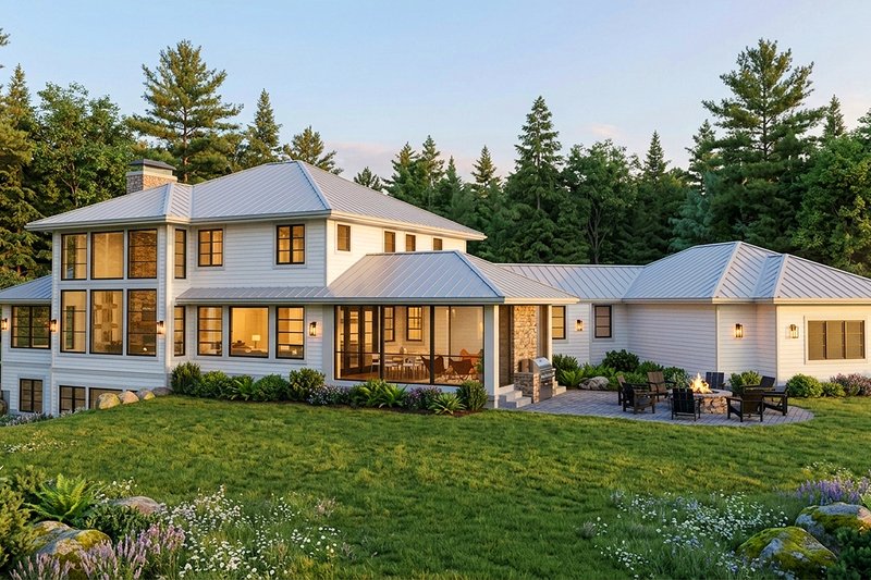 Dream House Plan - Exterior - Rear Elevation for Contemporary House Plan #928-363 - 4 bed, 3.5 bath