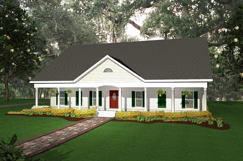 Home Plan - Southern Exterior - Front Elevation Plan #44-107