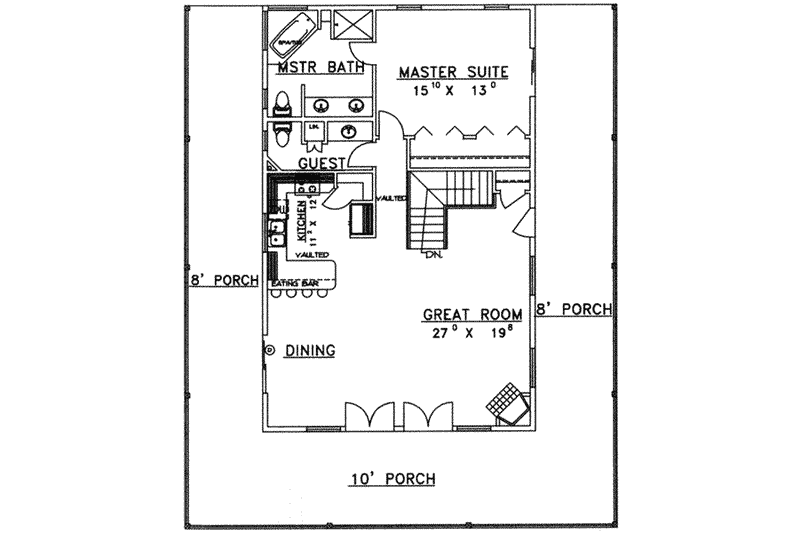 Home Plan - Floor Plan - Upper Floor for Traditional House Plan #117-245 - 3 bed, 3 bath