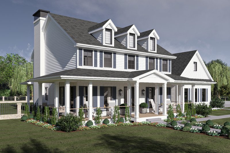 House Design - Exterior - Other Elevation for Colonial House Plan #455-347 - 4 bed, 3.5 bath