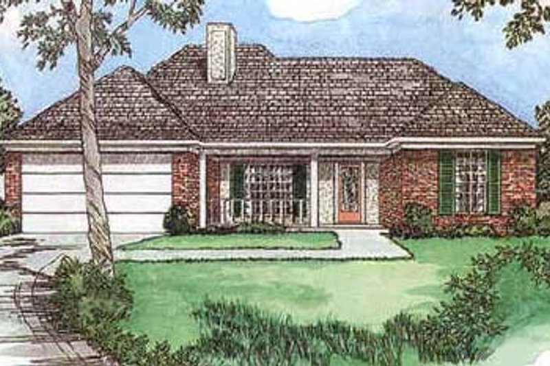 Traditional Style House Plan - 3 Beds 2 Baths 1293 Sq/Ft Plan #16-107