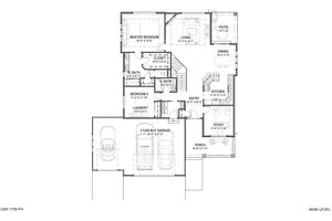 Floor Plan - Main Floor for Traditional House Plan #1069-26 - 2 bed, 2 bath